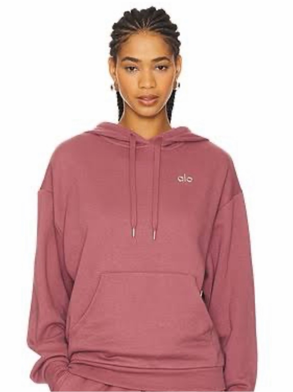 ALO Accolade Burgundy Truffle hoodie